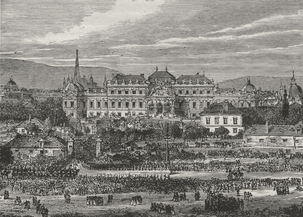 VIENNA. The Belvedere 1882 old antique vintage print picture